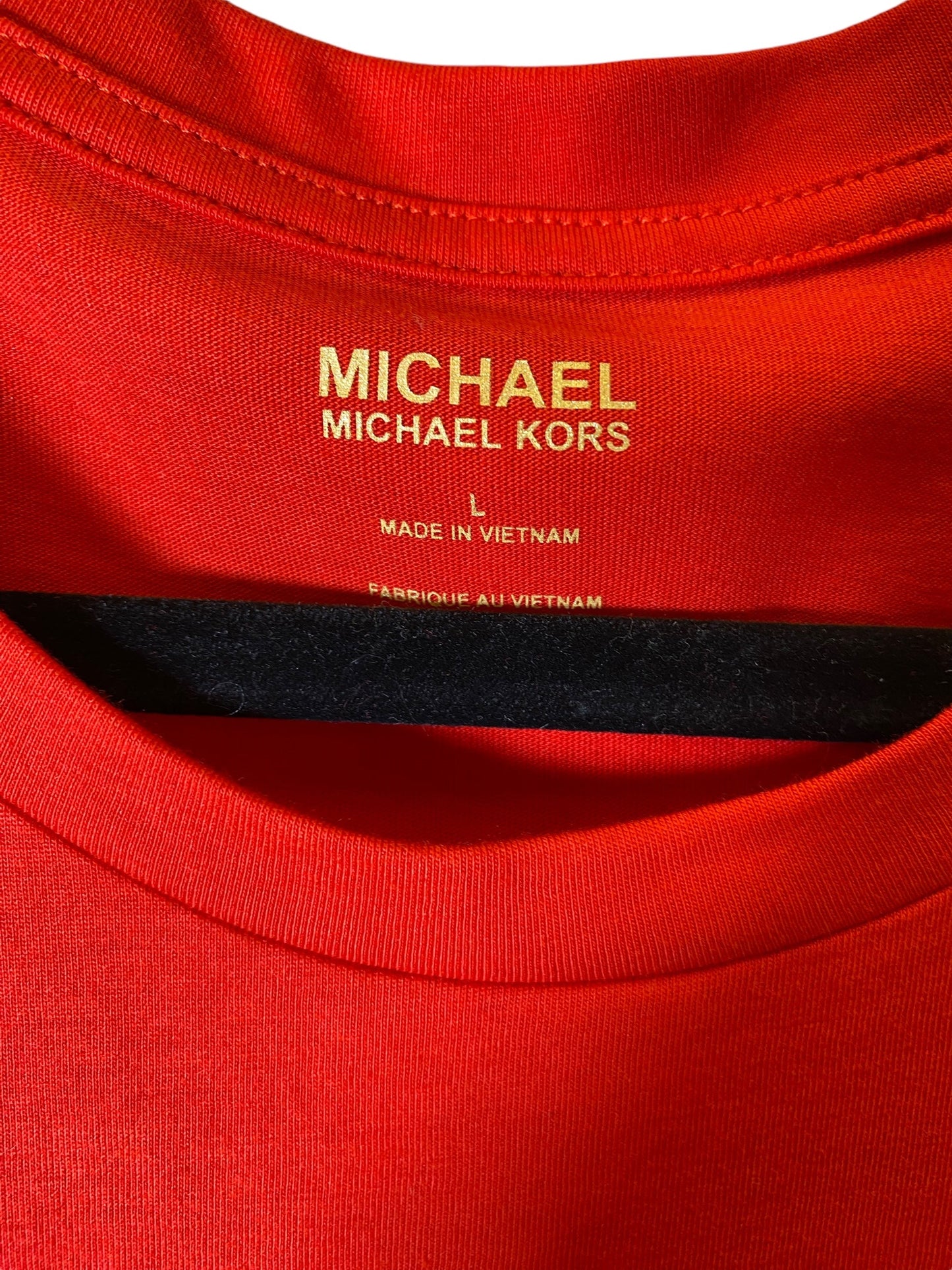 Top 3/4 Sleeve By Michael By Michael Kors In Red, Size: L