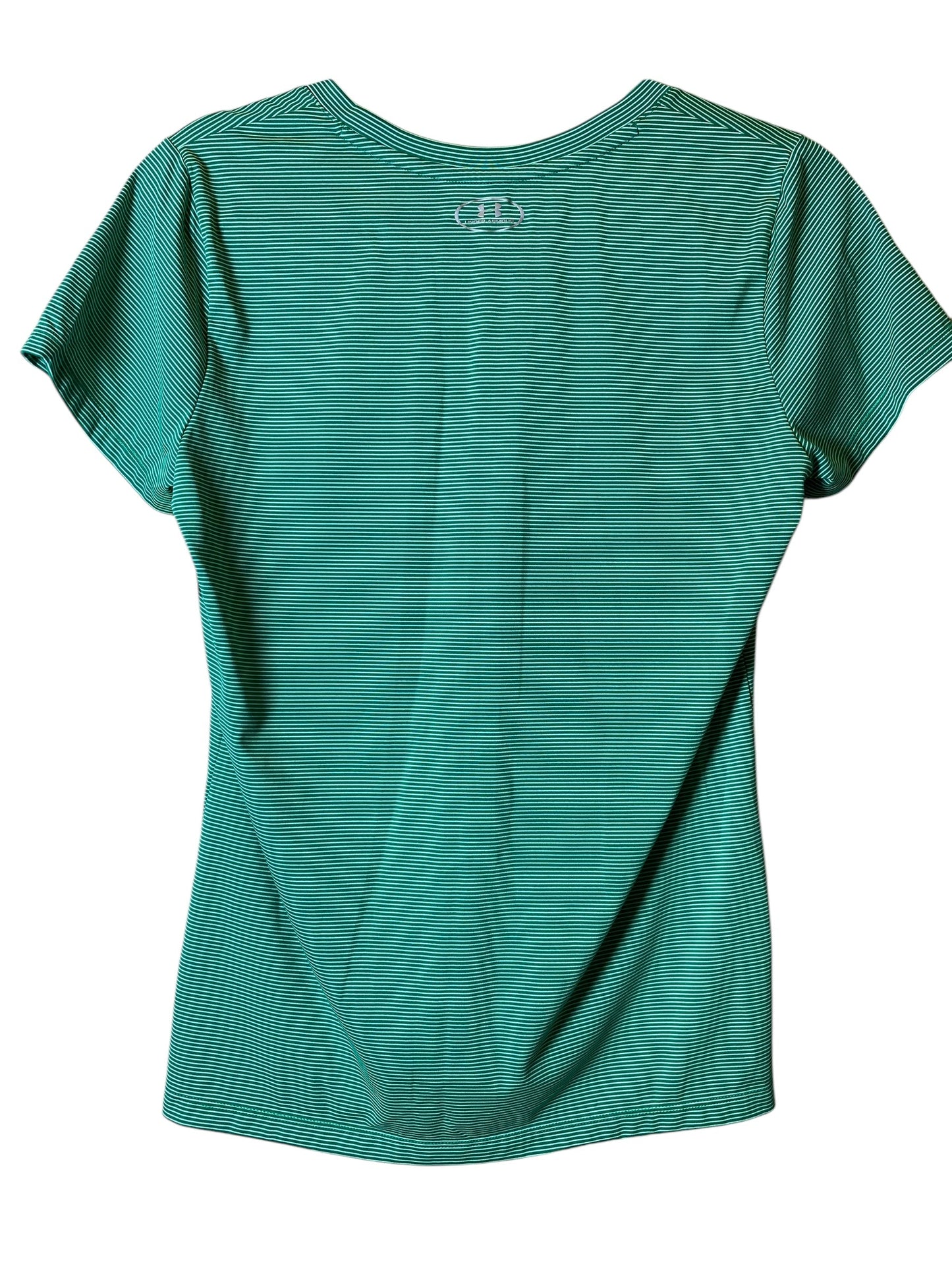 Athletic Top Short Sleeve By Under Armour In Green, Size: M