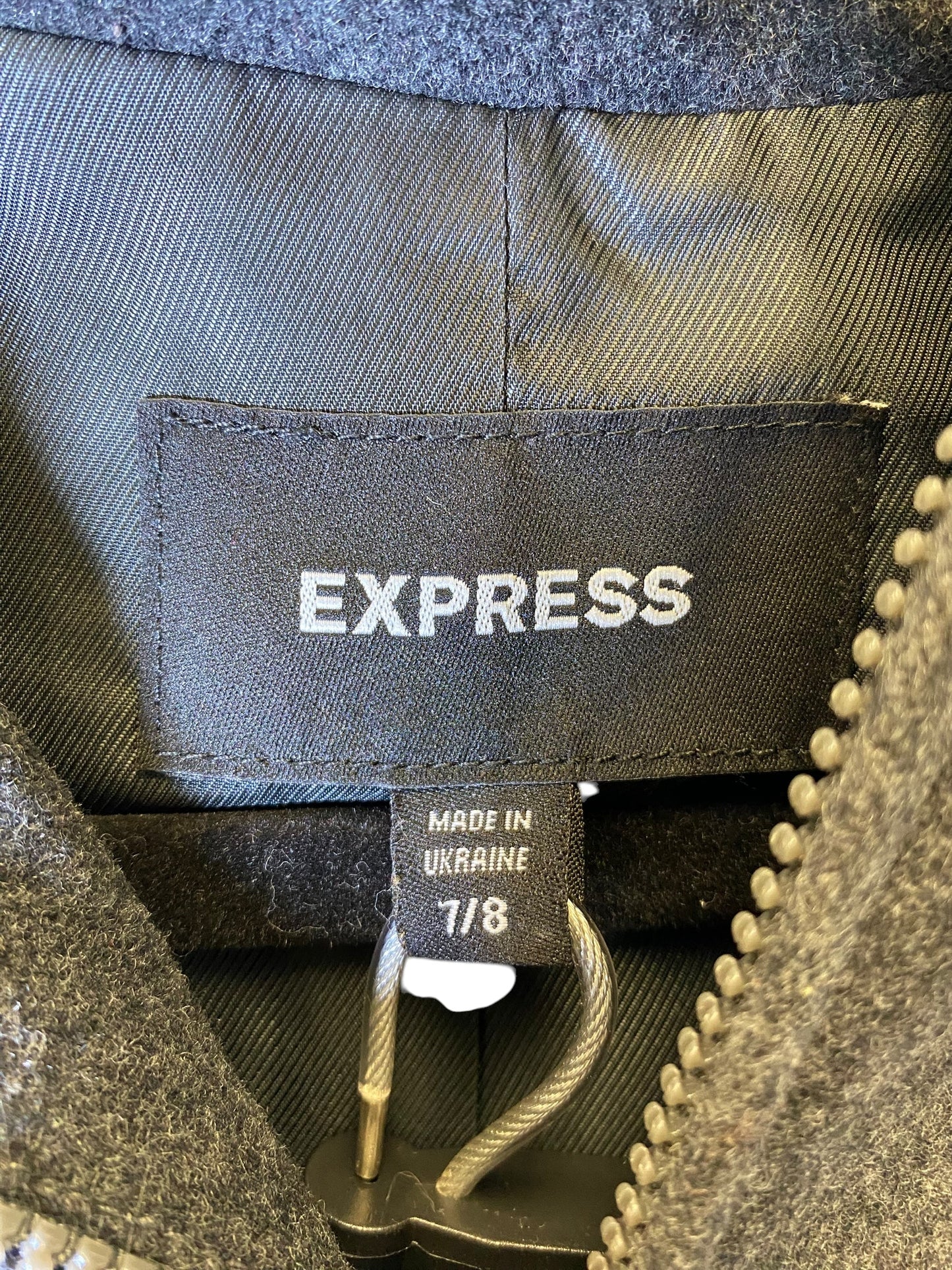 Coat Wool By Express In Grey, Size: 8