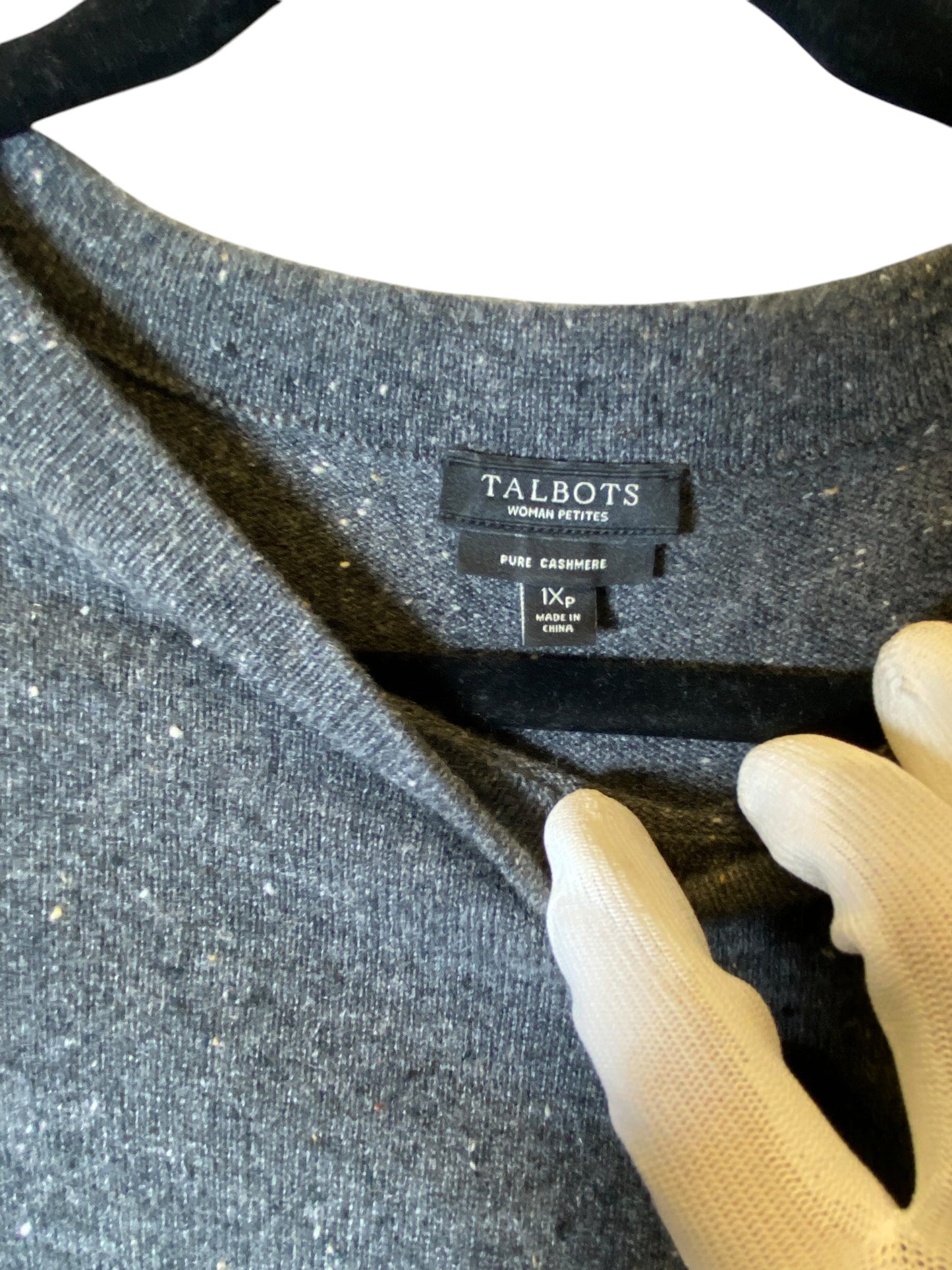 Sweater By Talbots In Grey, Size: 1x