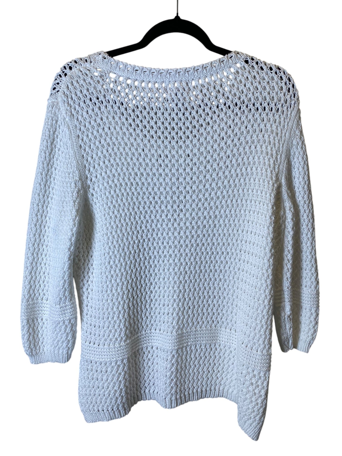 Sweater By Clothes Mentor In White, Size: L