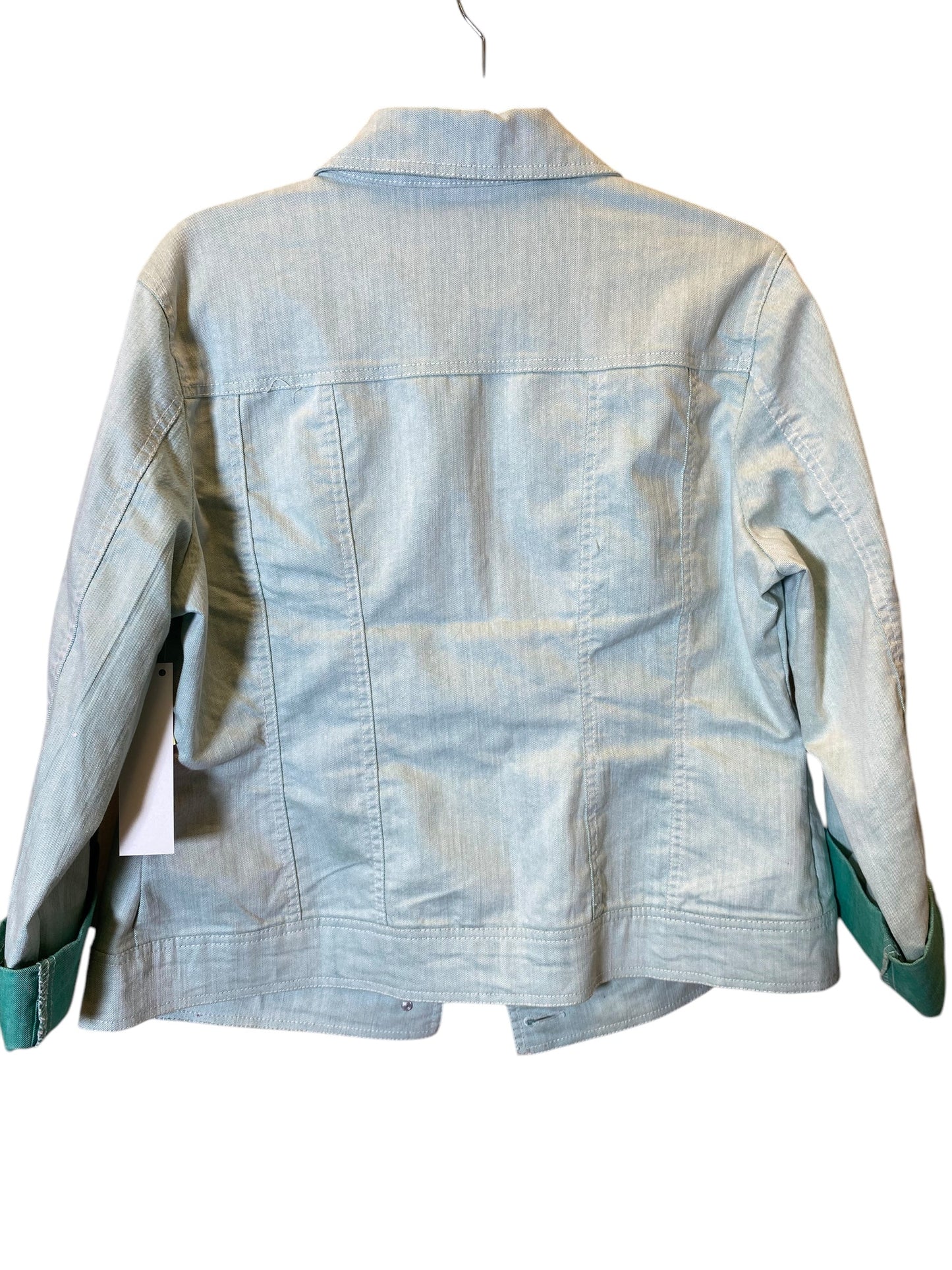 Jacket Denim By Roz And Ali In Green, Size: L