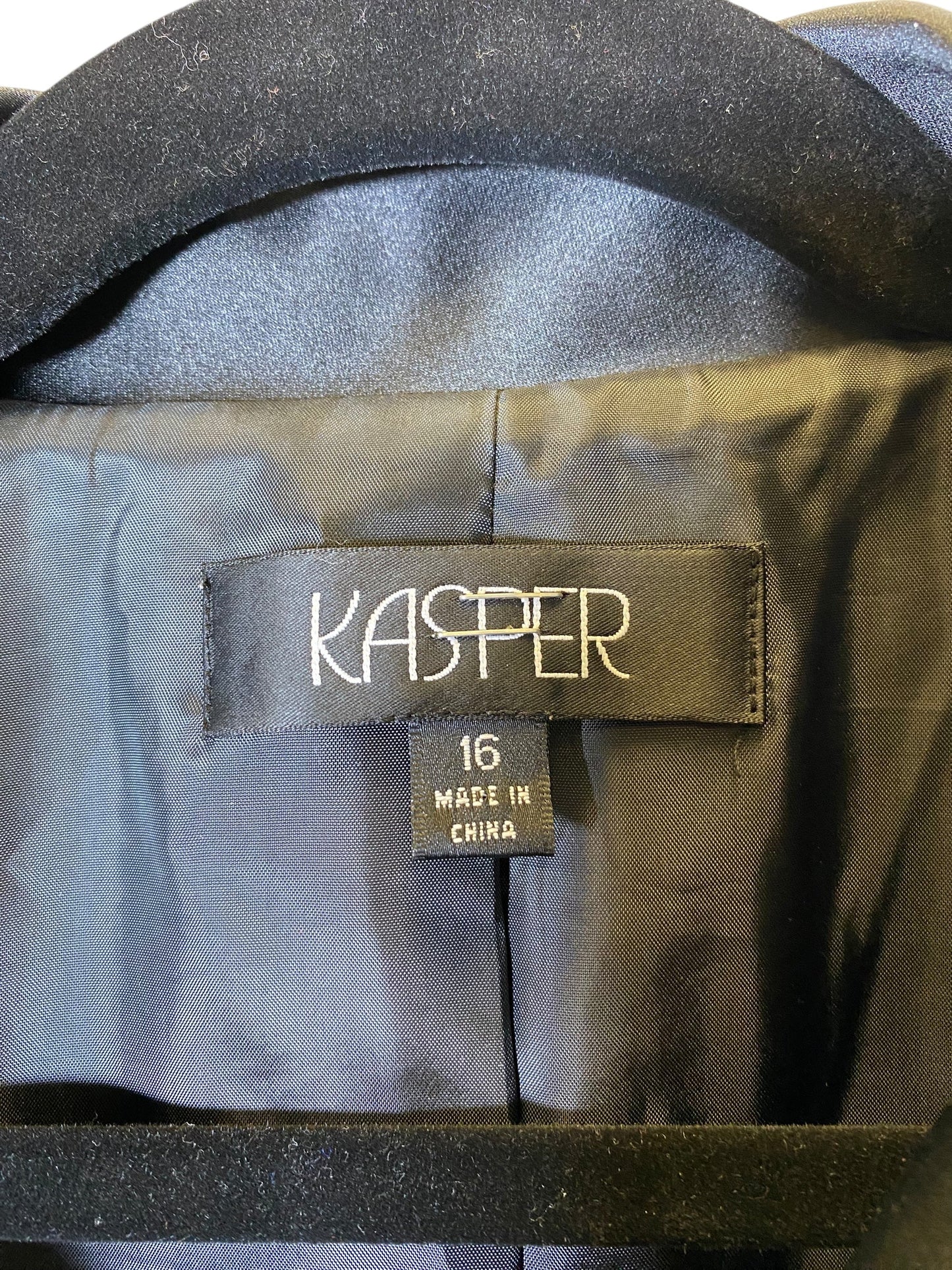 Blazer By Kasper In Black, Size: 16