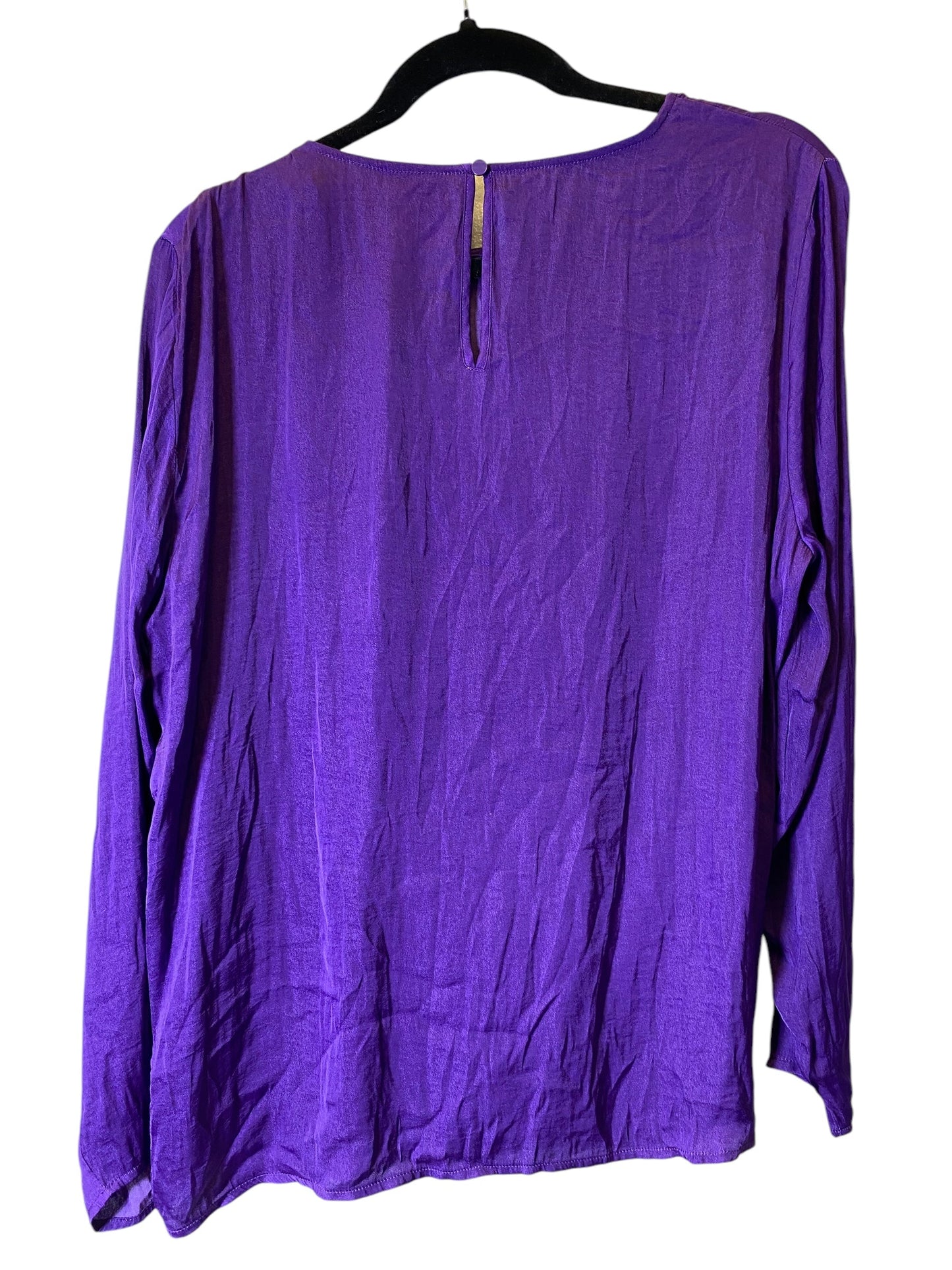 Top Long Sleeve By Worthington In Purple, Size: Xl