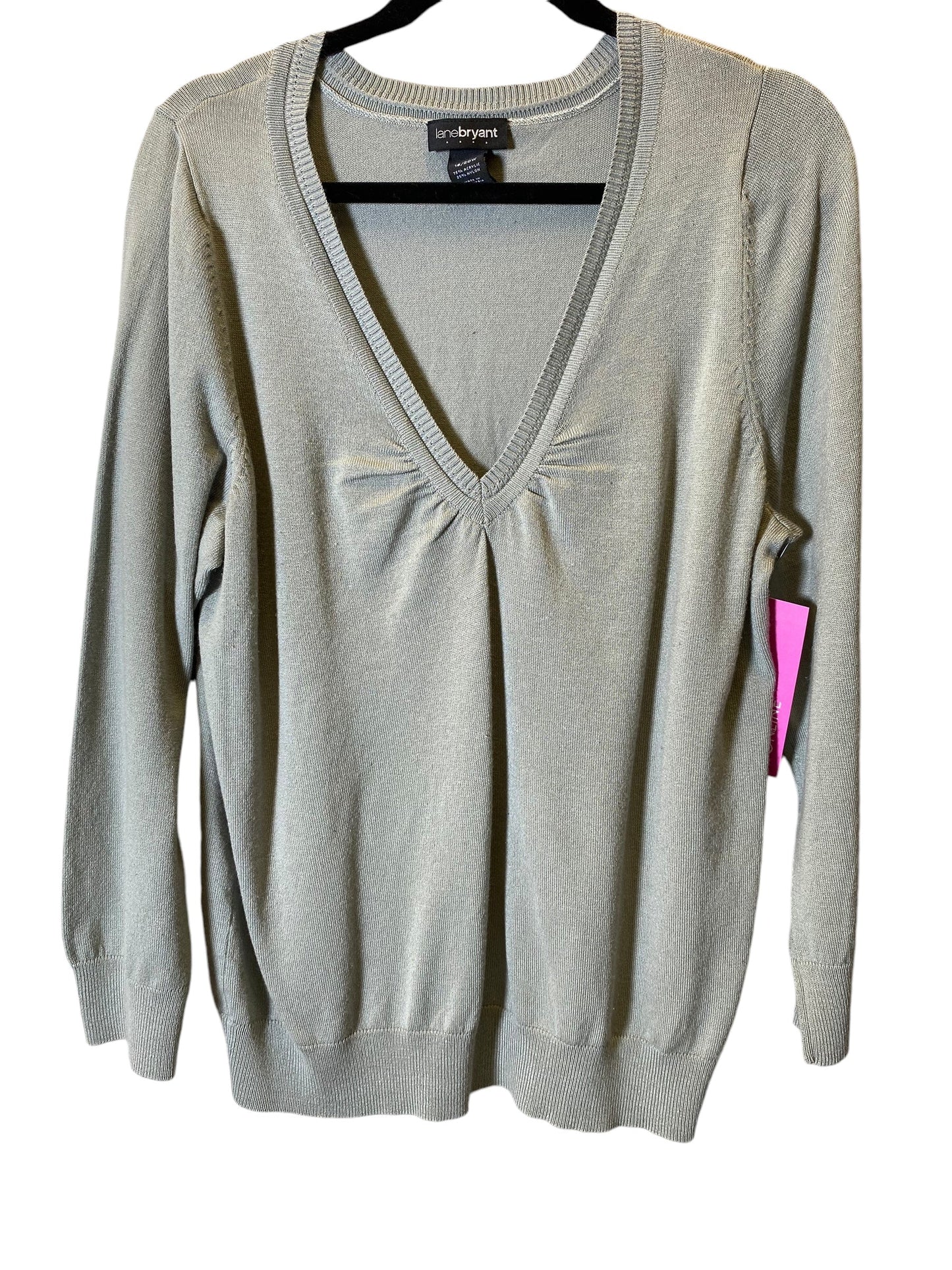 Sweater By Lane Bryant In Grey, Size: 2x