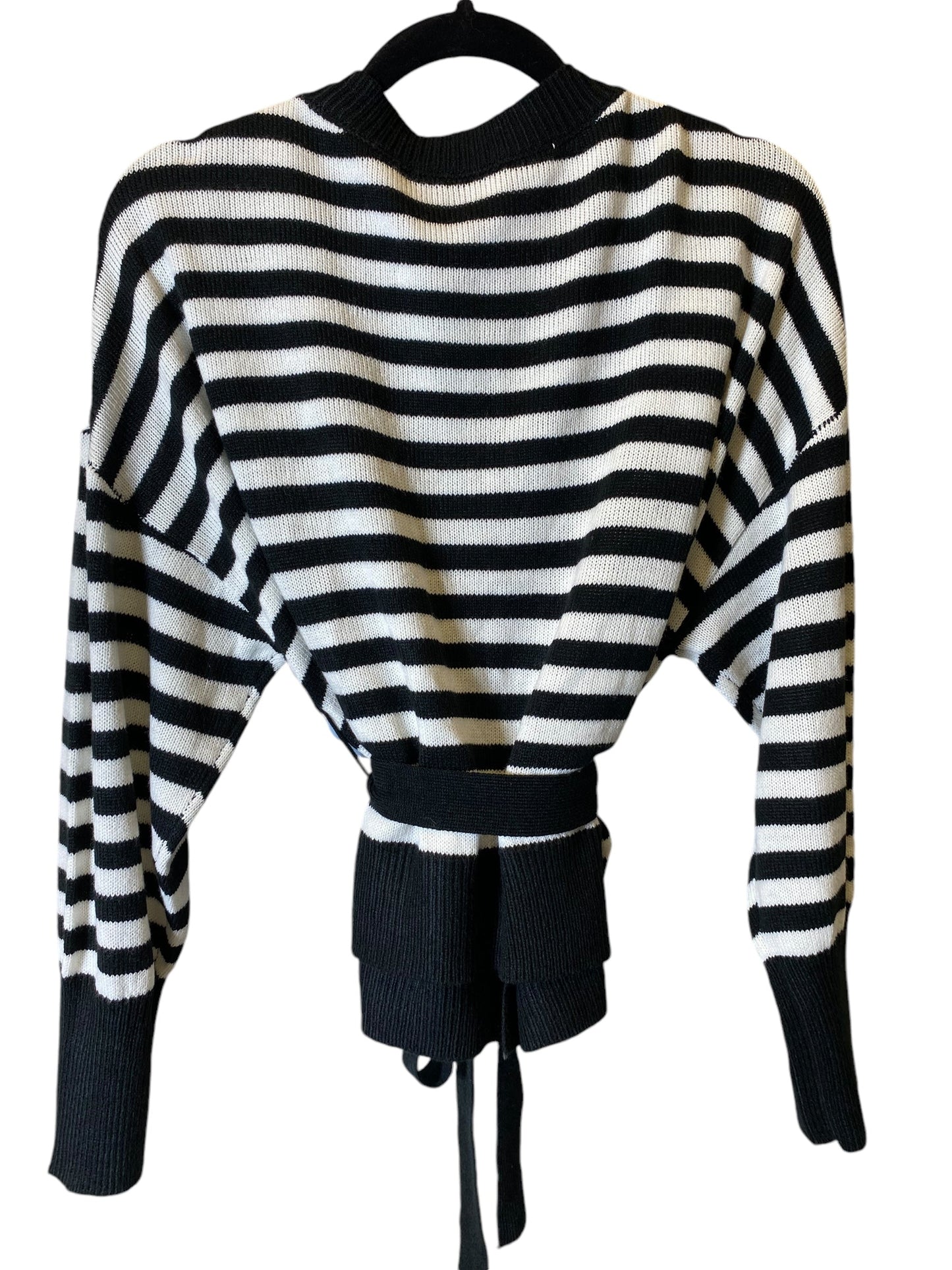 Sweater Cardigan By Shein In Striped Pattern, Size: L