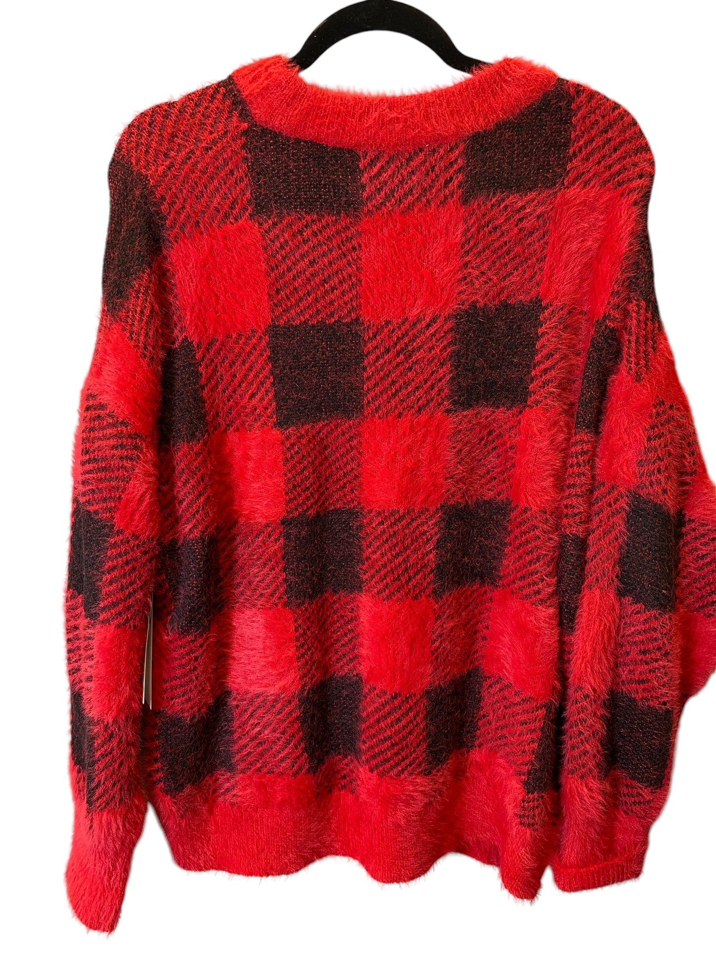 Sweater By Time And Tru In Plaid Pattern, Size: Xl