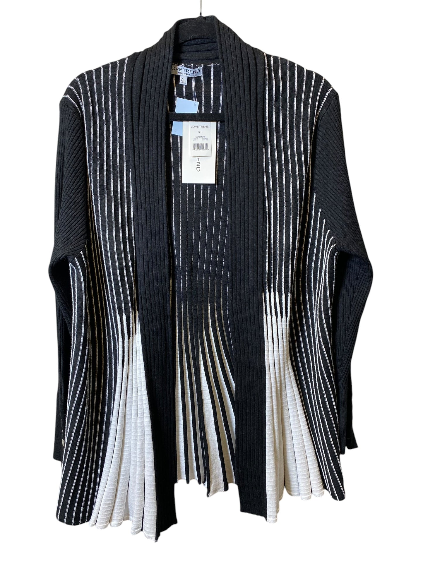 Sweater Cardigan By Clothes Mentor In Striped Pattern, Size: Xl