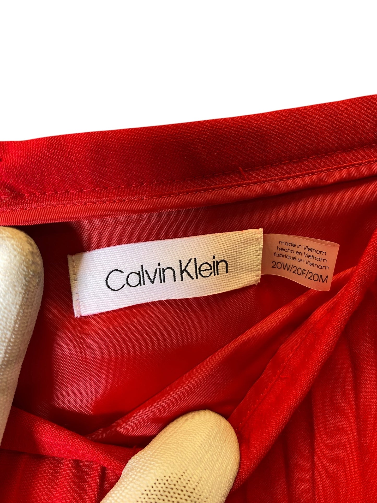 Skirt Mini & Short By Calvin Klein In Red, Size: 20