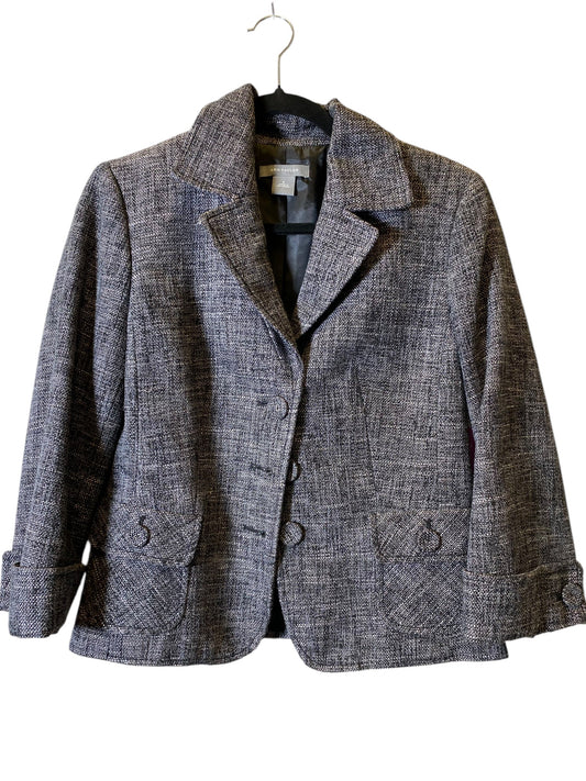 Blazer By Ann Taylor In Grey, Size: 8