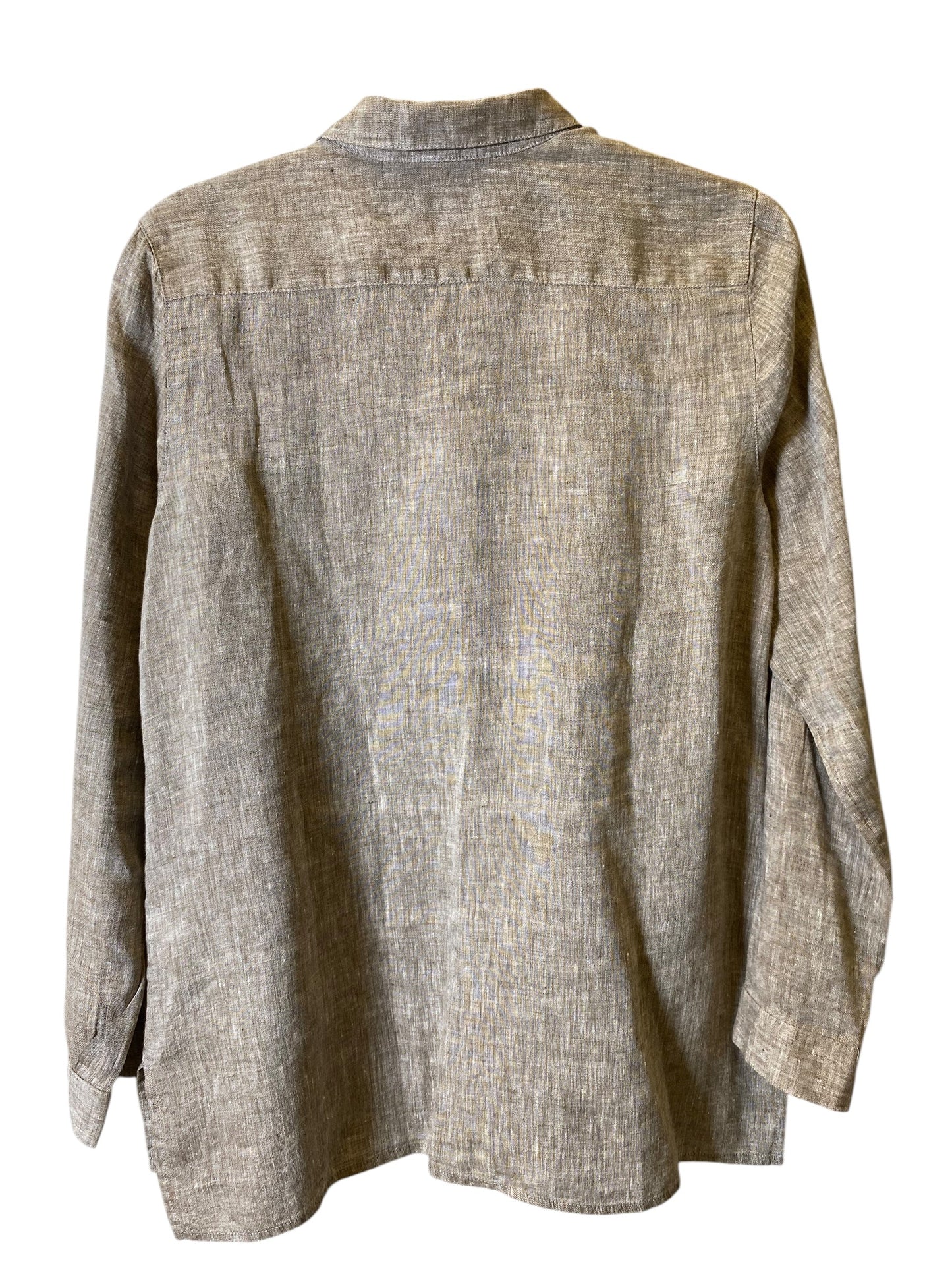 Blouse Long Sleeve By J. Jill In Brown, Size: S