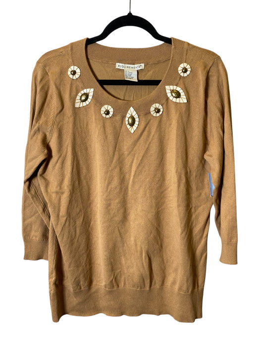 Sweater By Requirements In Tan, Size: L