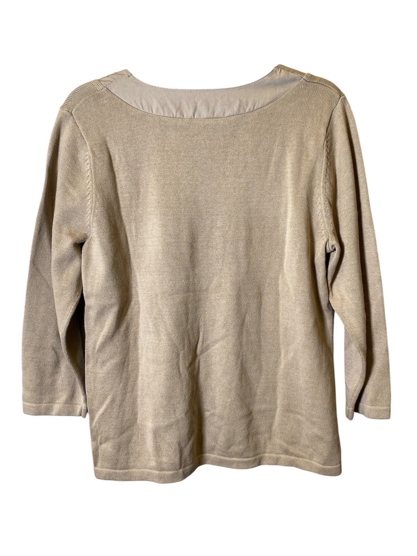 Sweater By Croft And Barrow In Beige, Size: L