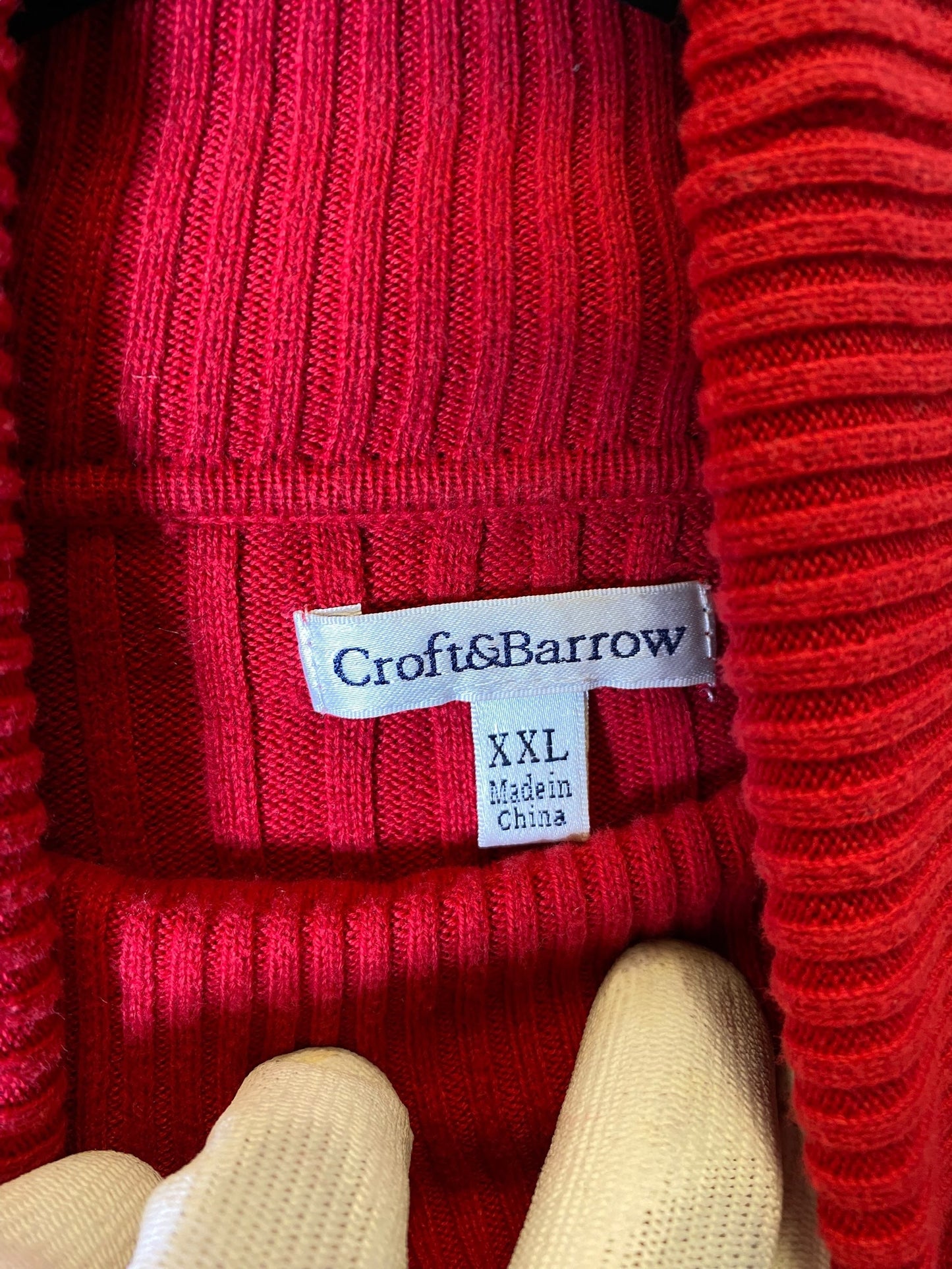 Sweater By Croft And Barrow In Red, Size: Xxl