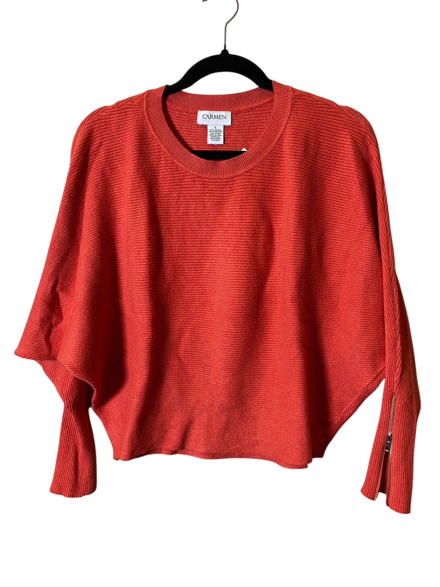 Sweater By Carmen By Carmen Marc Valvo In Orange, Size: S