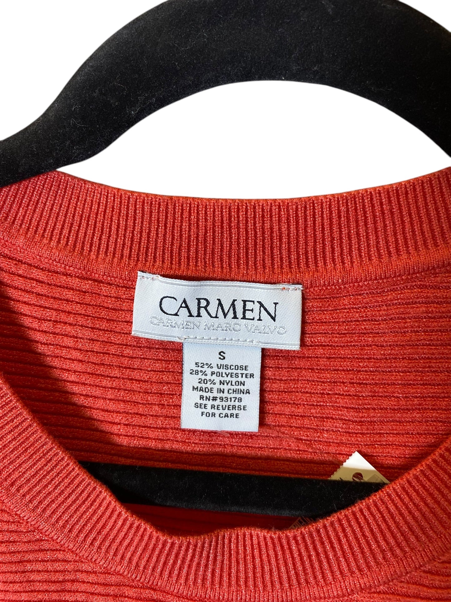 Sweater By Carmen By Carmen Marc Valvo In Orange, Size: S