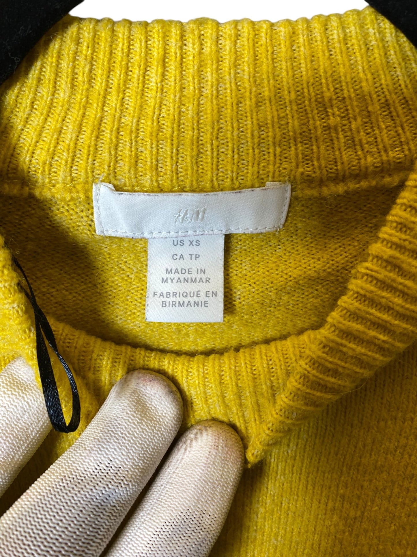 Sweater By H&m In Yellow, Size: Xs