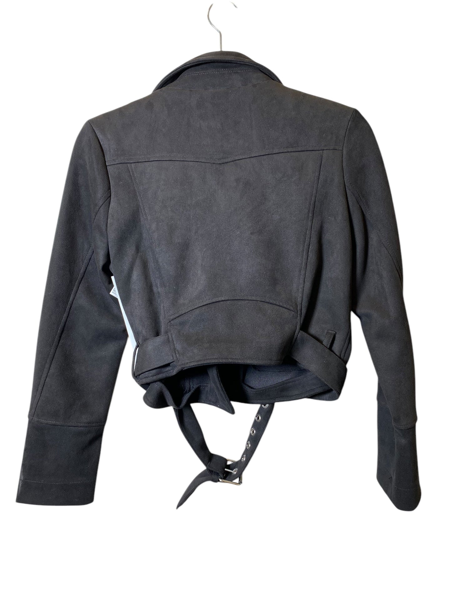 Jacket Moto By Clothes Mentor In Black, Size: S