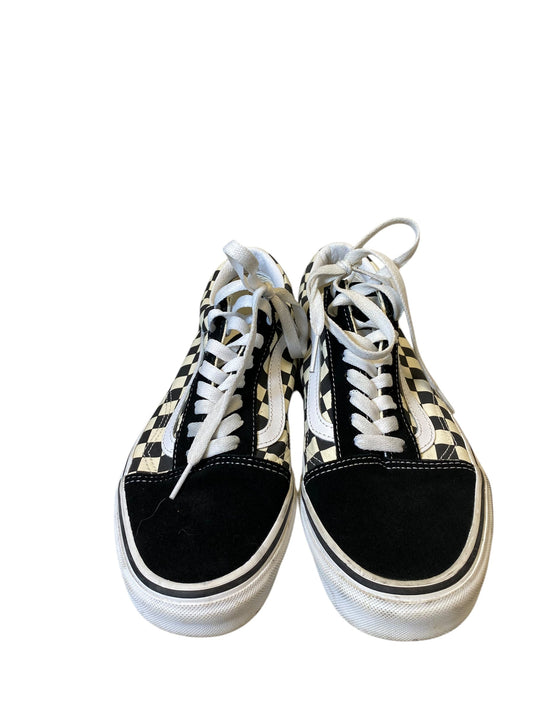 Shoes Athletic By Vans In Black & Cream, Size: 10.5