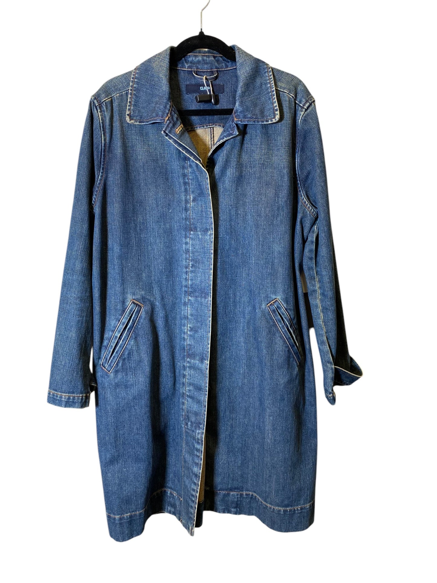 Coat Other By Gap In Blue Denim, Size: Xl