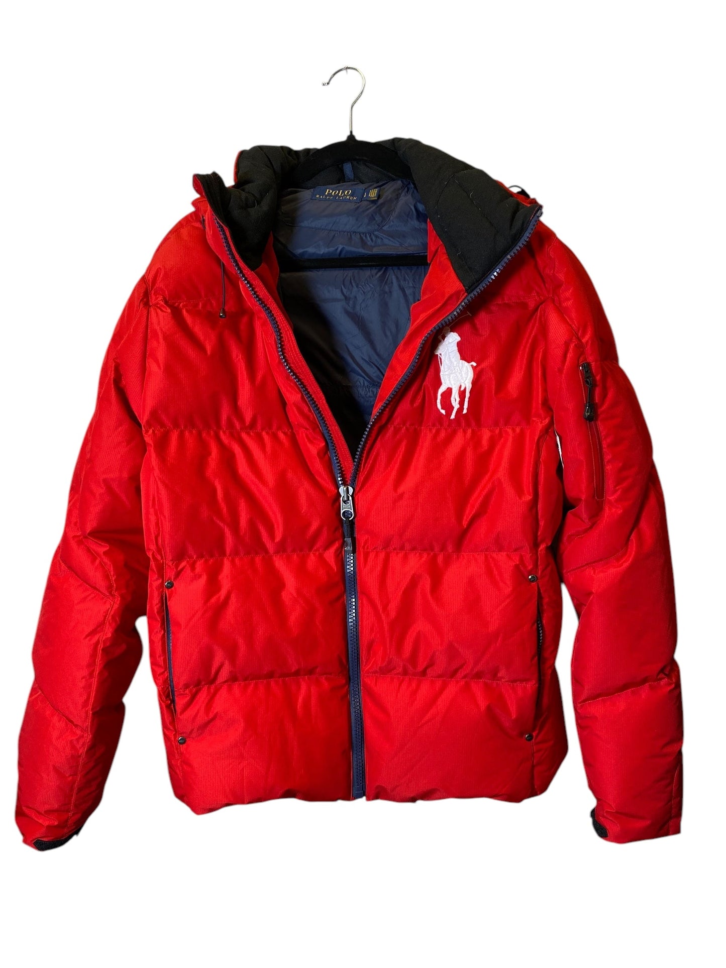 Jacket Puffer & Quilted By Polo Ralph Lauren In Red, Size: L