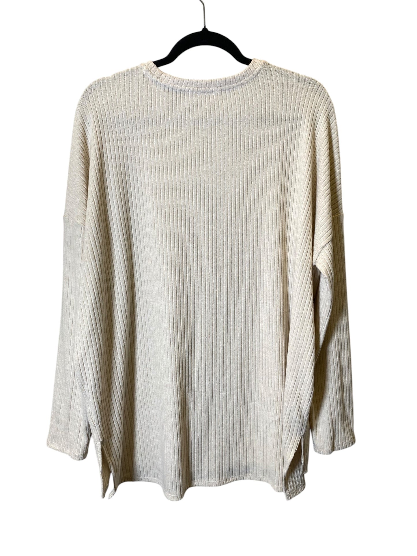 Sweater By Time And Tru In Cream, Size: L