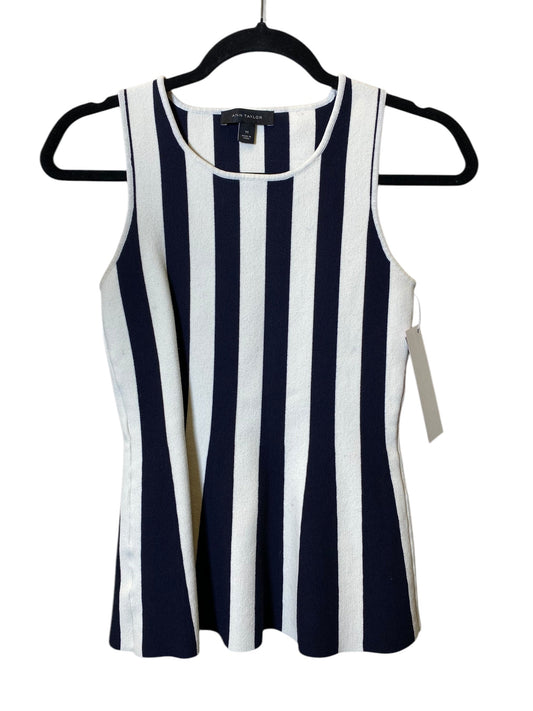 Top Sleeveless By Ann Taylor In Striped Pattern, Size: Xs