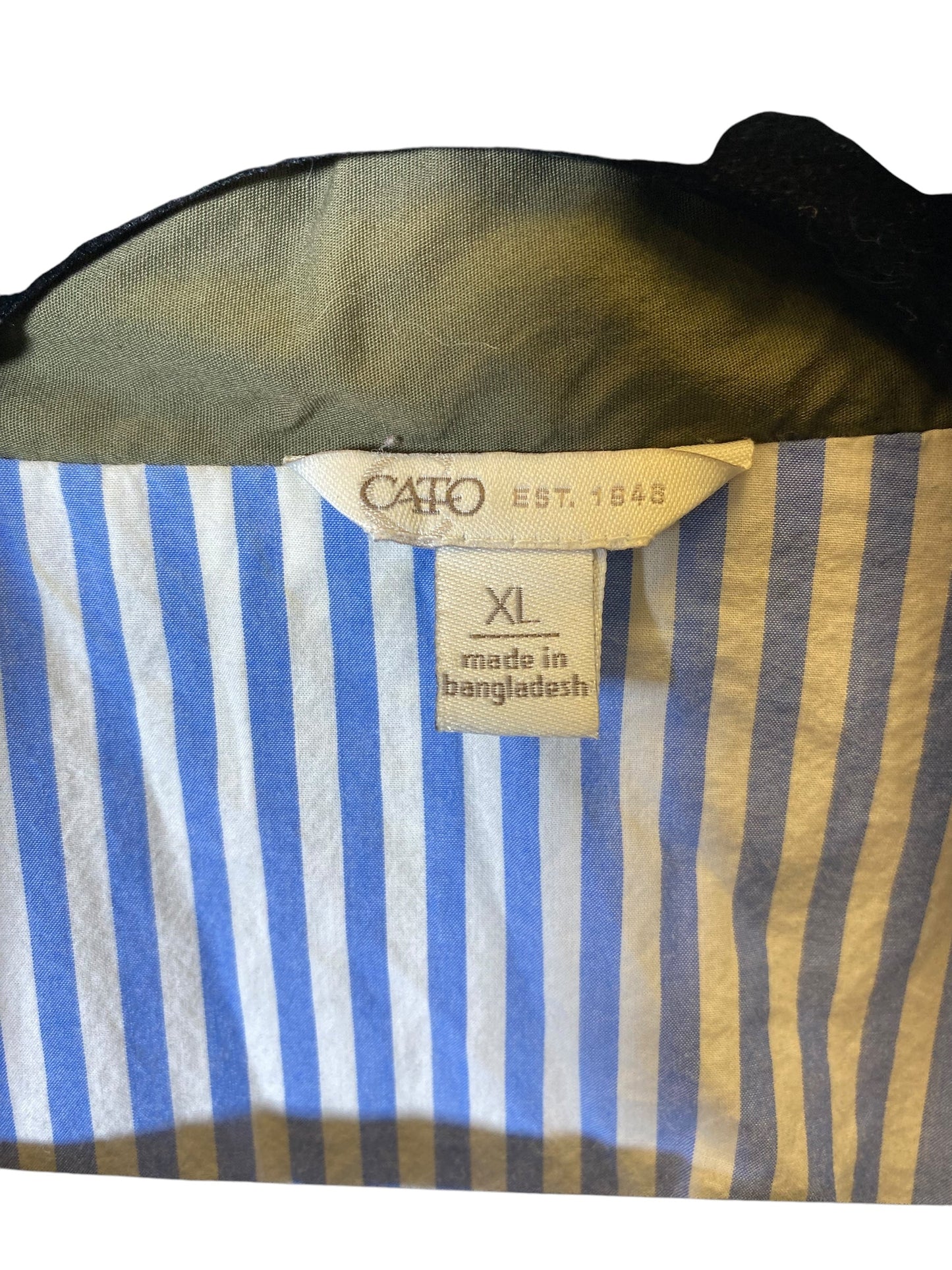 Jacket Moto By Cato In Green, Size: Xl