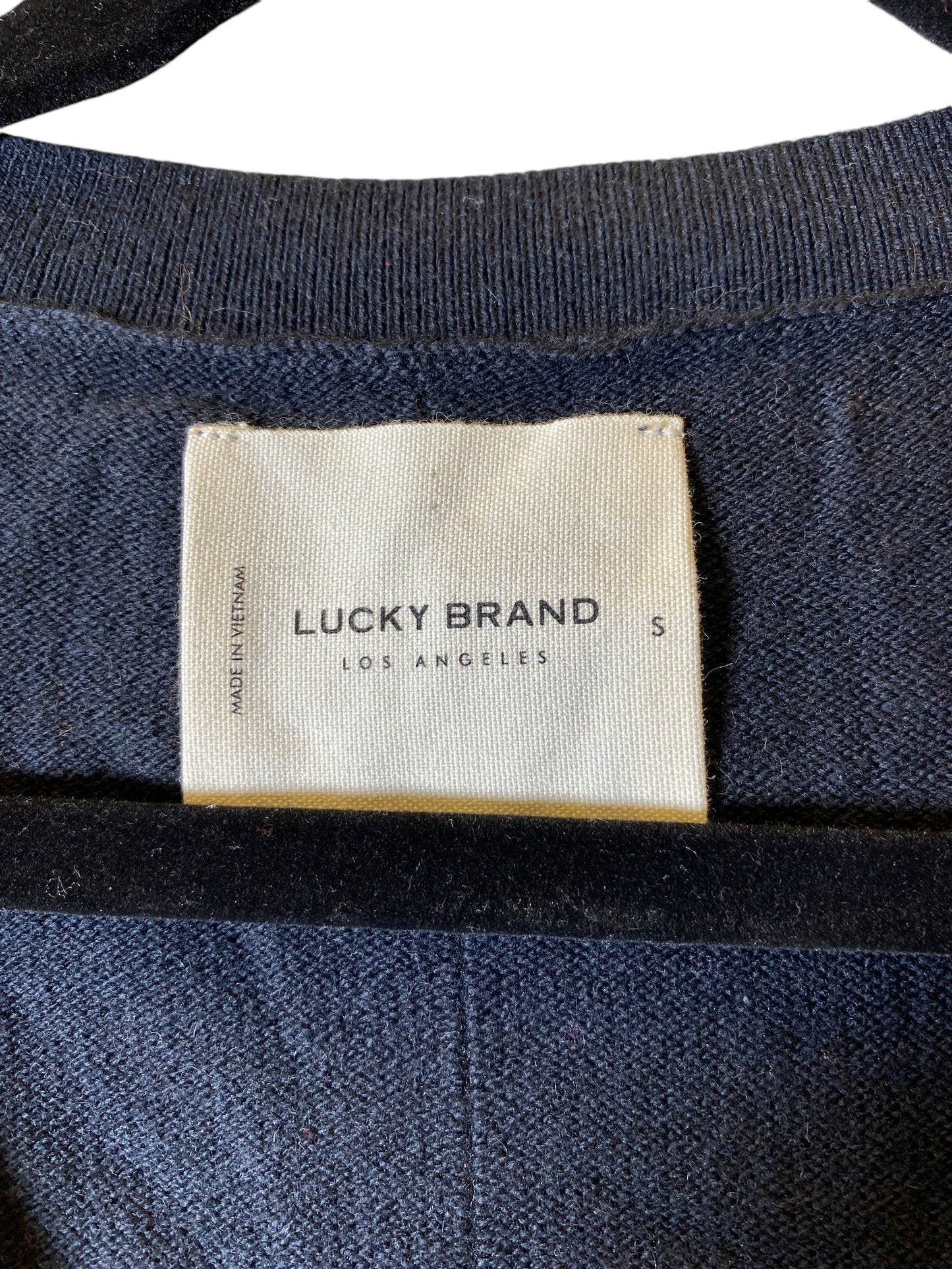 Sweater Cardigan By Lucky Brand In Black, Size: S