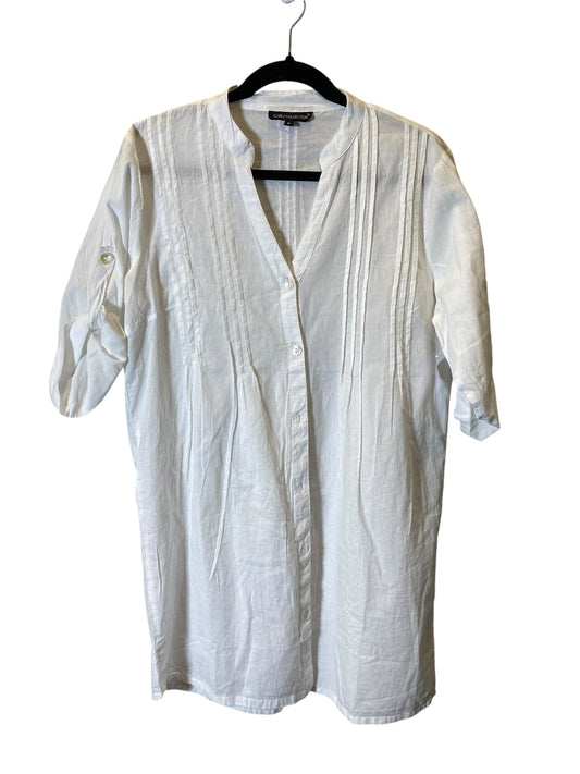 Blouse 3/4 Sleeve By Club Z In White, Size: S