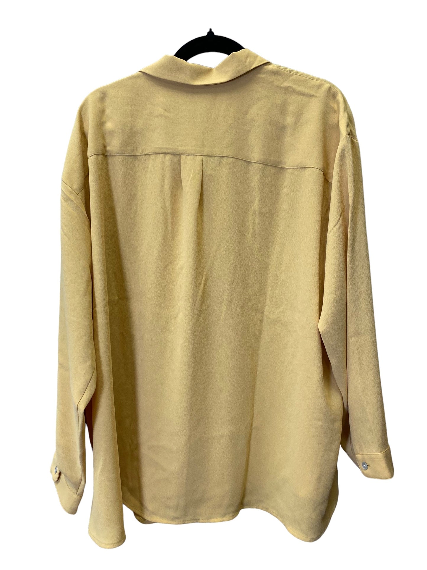 Top Long Sleeve By Cmc In Yellow, Size: 2x