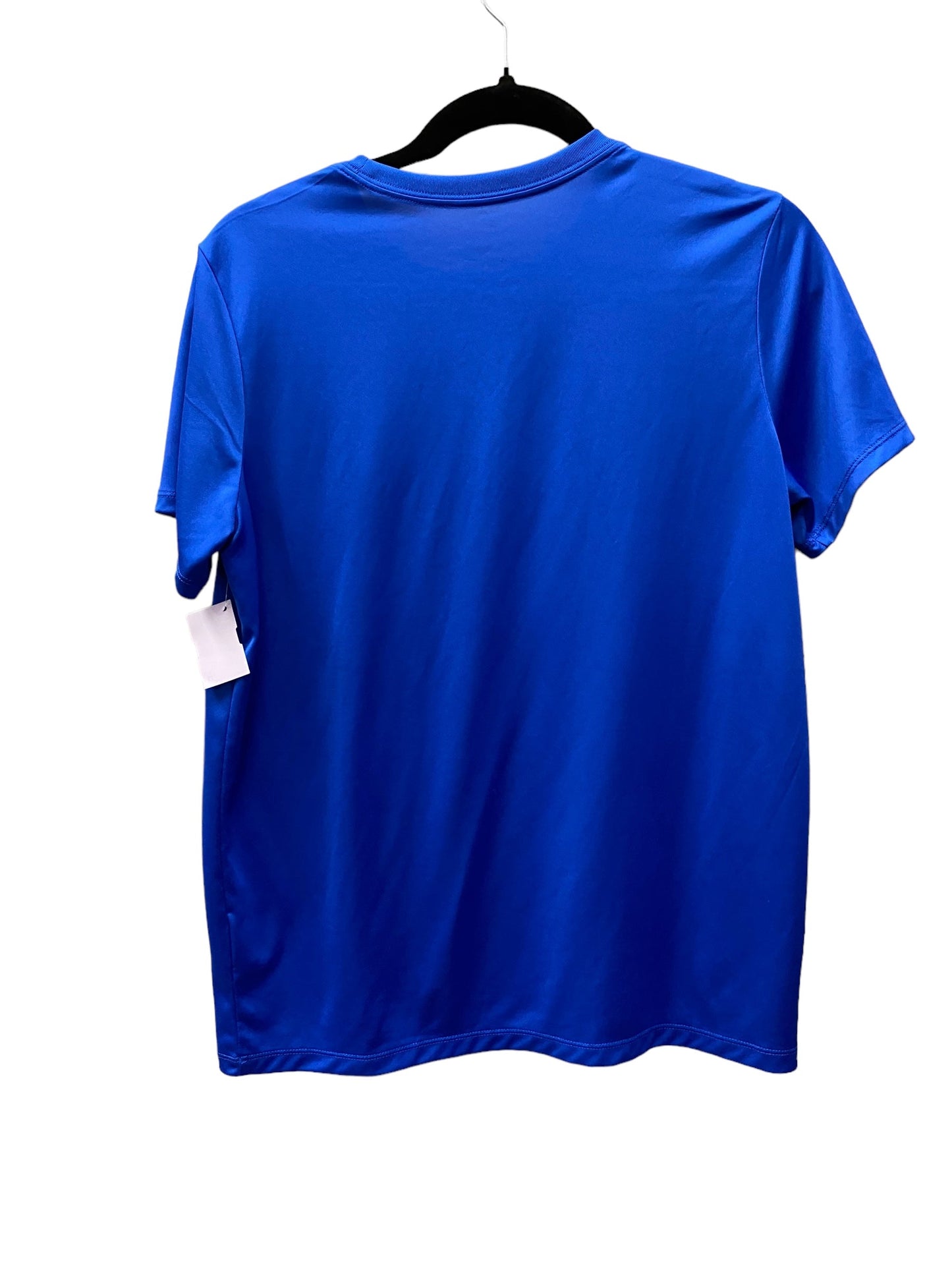 Athletic Top Short Sleeve By Nike In Blue, Size: L