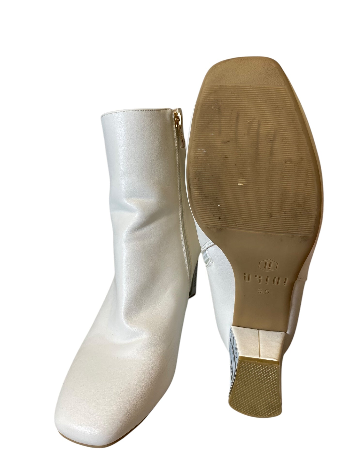 Boots Mid-calf Heels By Cmc In White, Size: 9.5