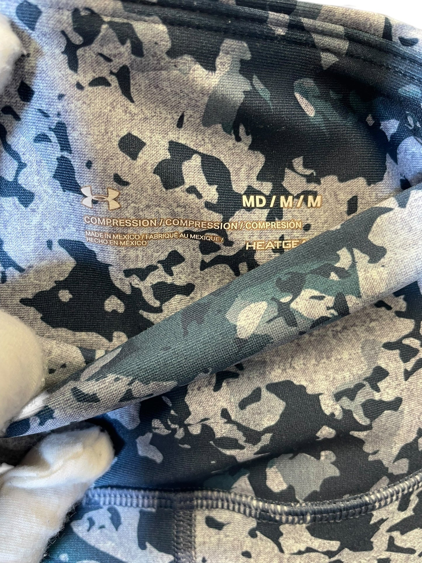 Athletic Leggings By Under Armour In Camouflage Print, Size: M