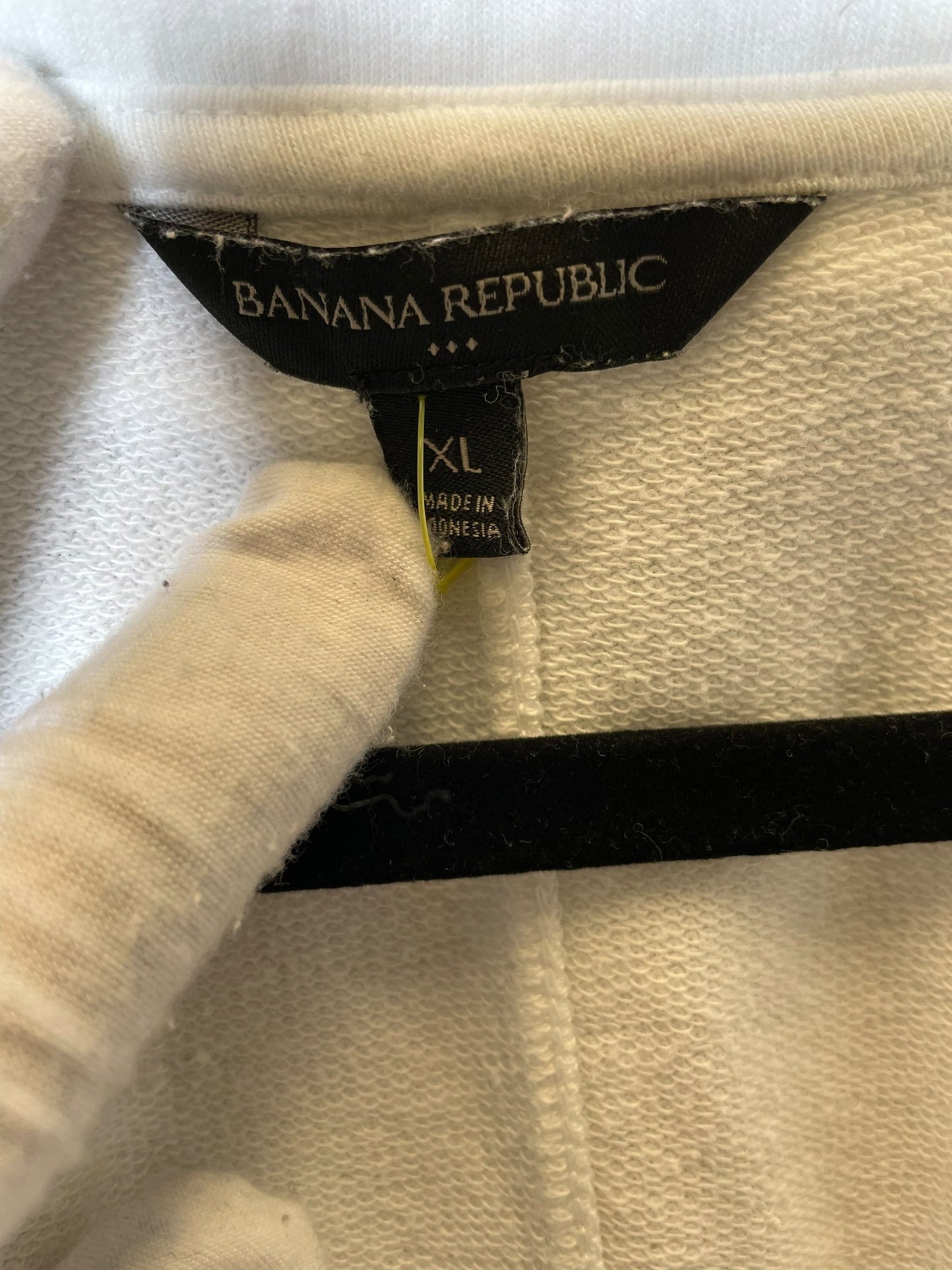 Sweatshirt Collar By Banana Republic In White, Size: Xl