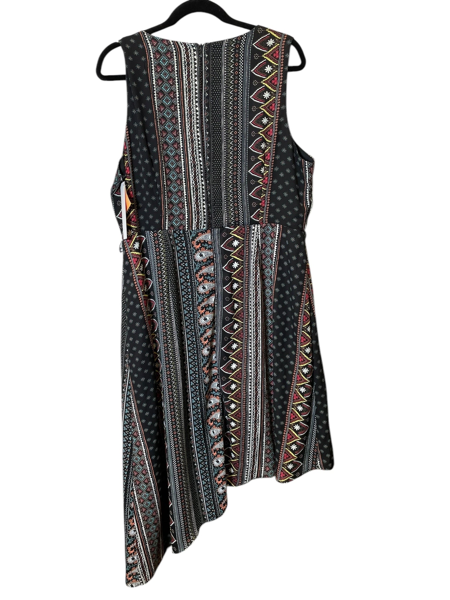 Dress Casual Midi By Sami & Jo In Geometric Pattern, Size: 2x