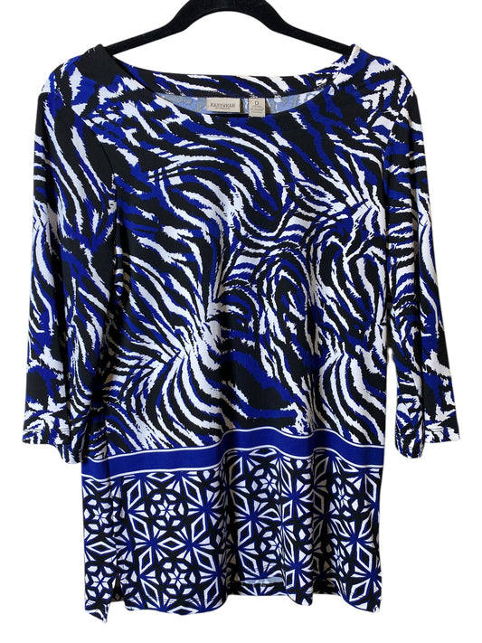 Top 3/4 Sleeve By Easywear By Chicos In Animal Print, Size: S