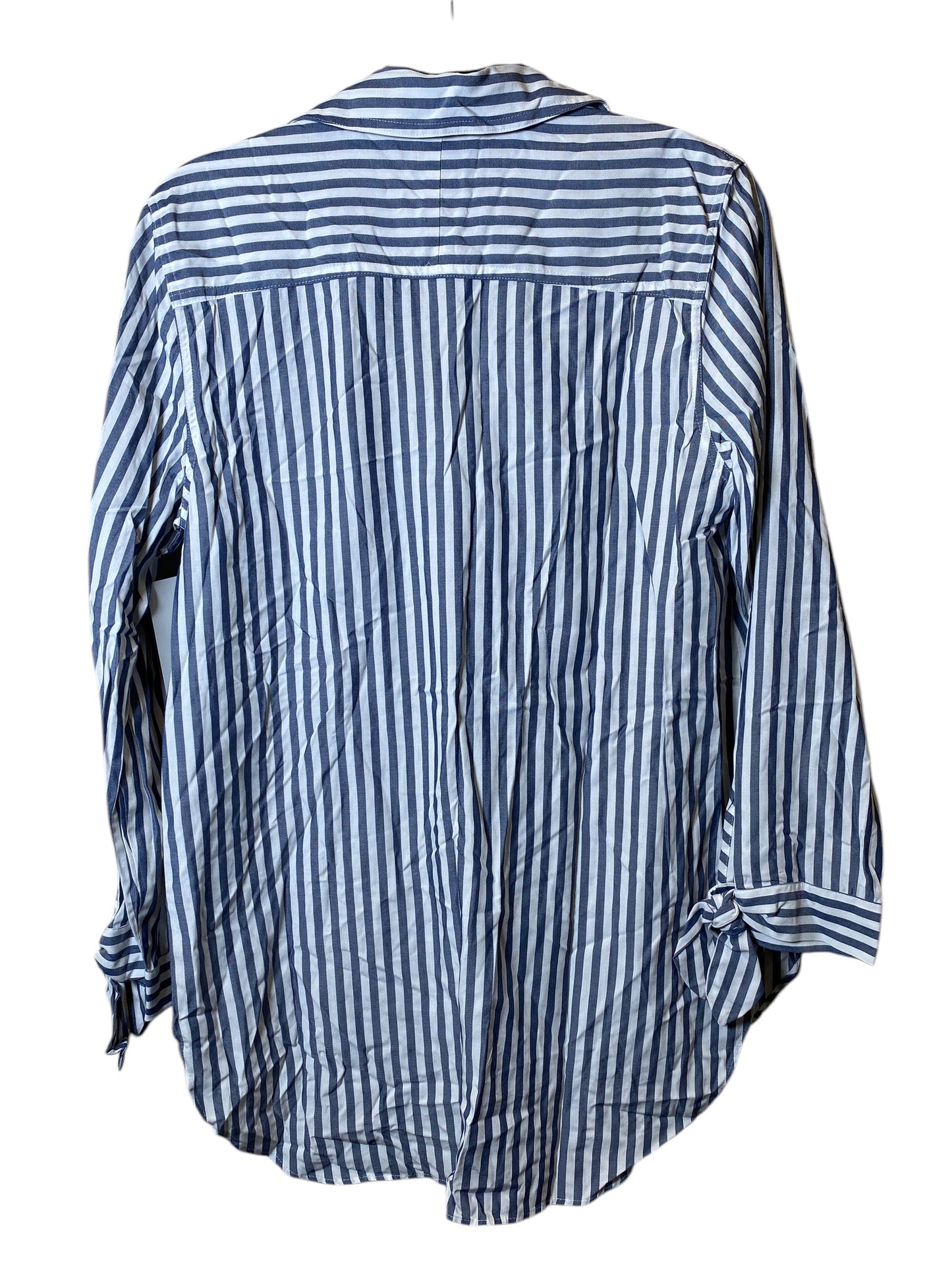 Blouse Long Sleeve By J. Crew In Striped Pattern, Size: S