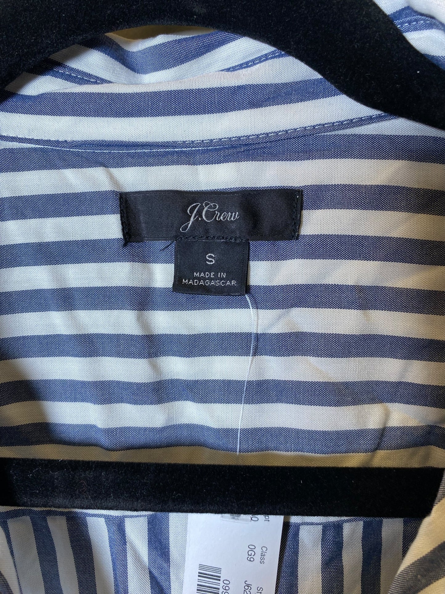 Blouse Long Sleeve By J. Crew In Striped Pattern, Size: S