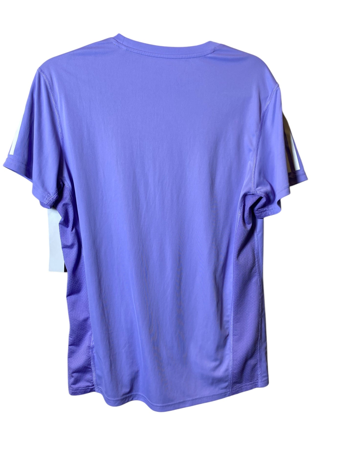 Athletic Top Short Sleeve By Adidas In Purple, Size: L