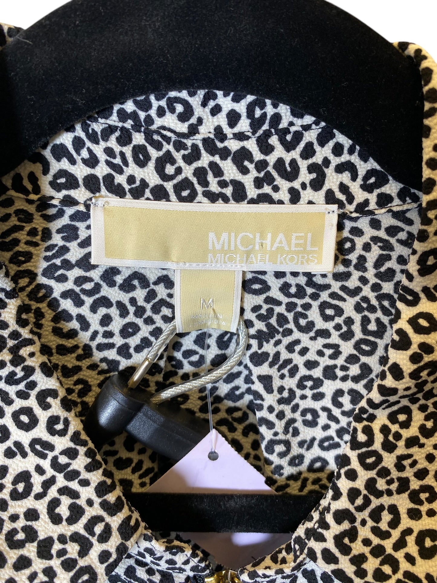 Top 3/4 Sleeve Designer By Michael Kors In Animal Print, Size: M