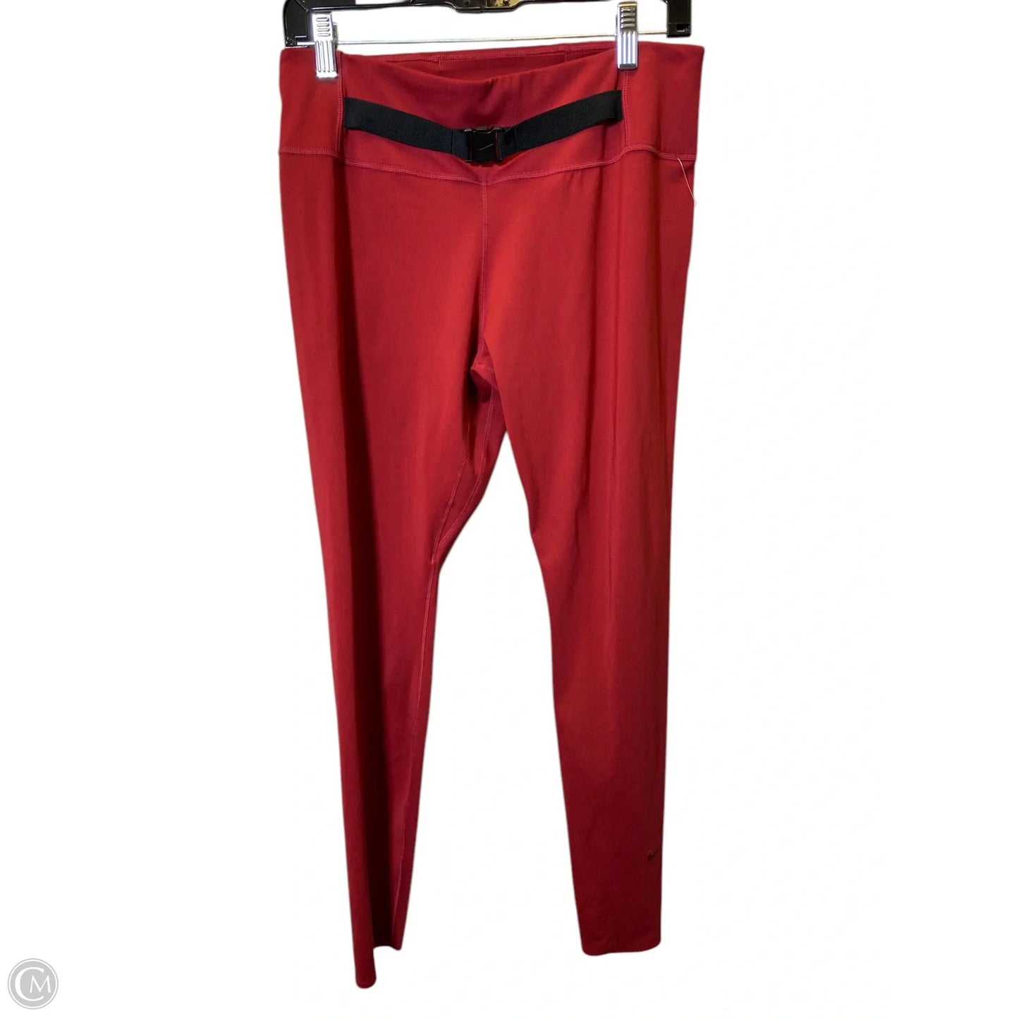Athletic Leggings By Nike In Red, Size: L