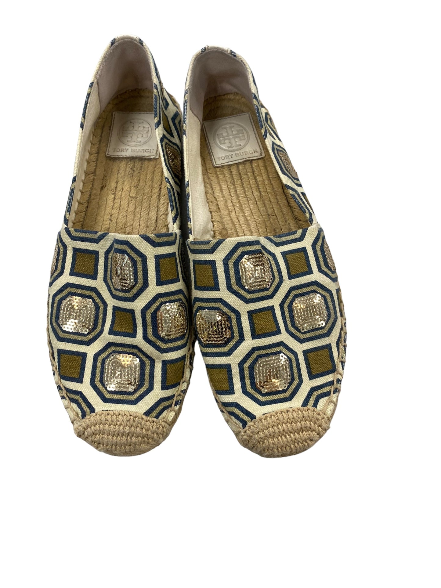 Shoes Flats By Tory Burch In Geometric Pattern, Size: 7.5