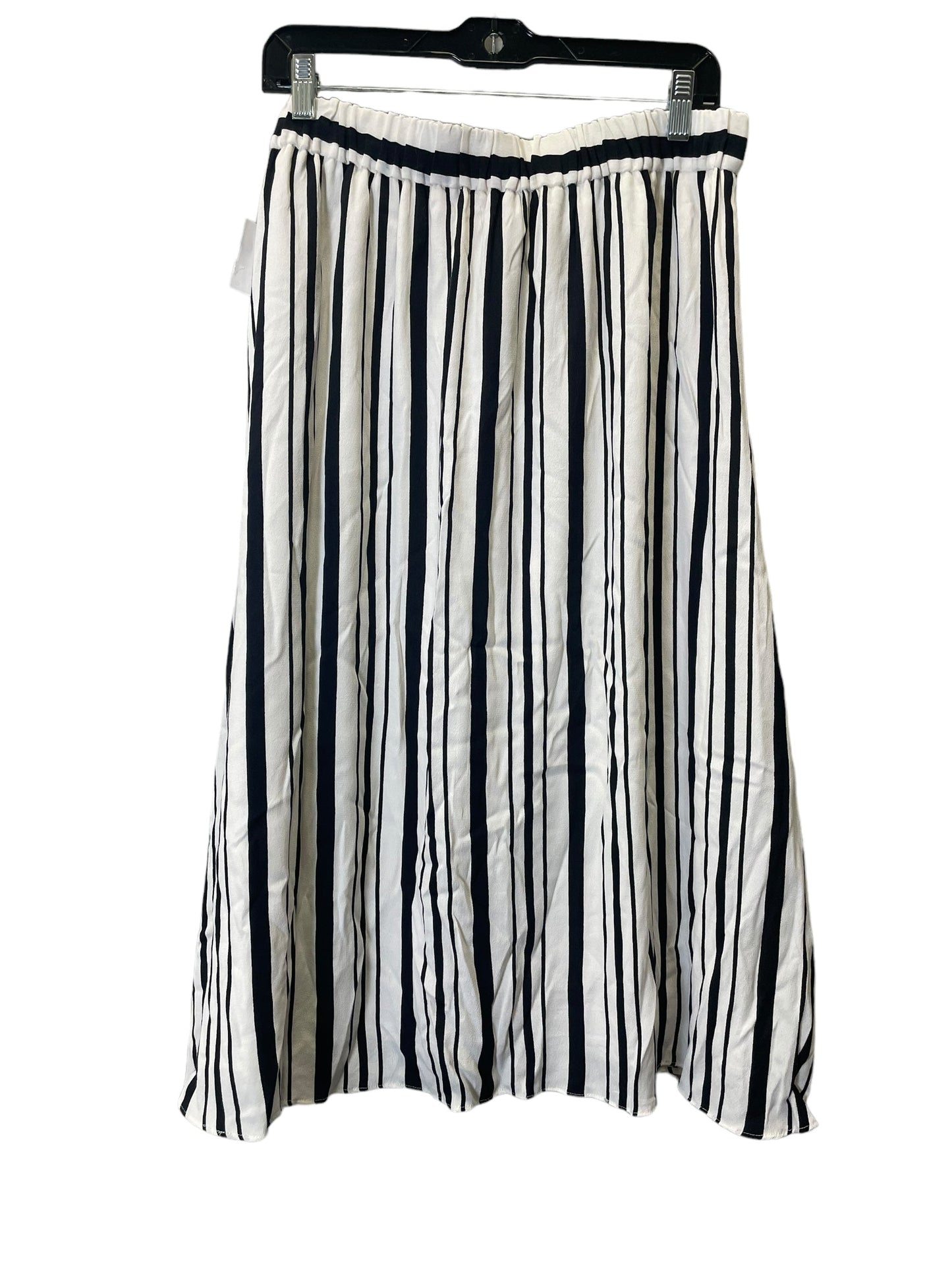 Skirt Midi By Loft In Striped Pattern, Size: 12