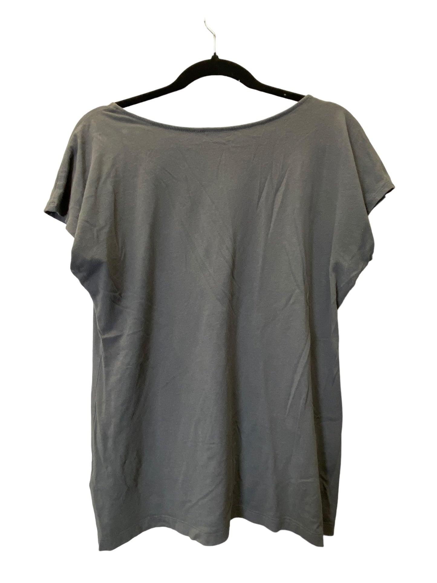 Top Short Sleeve By Apt 9 In Grey, Size: L