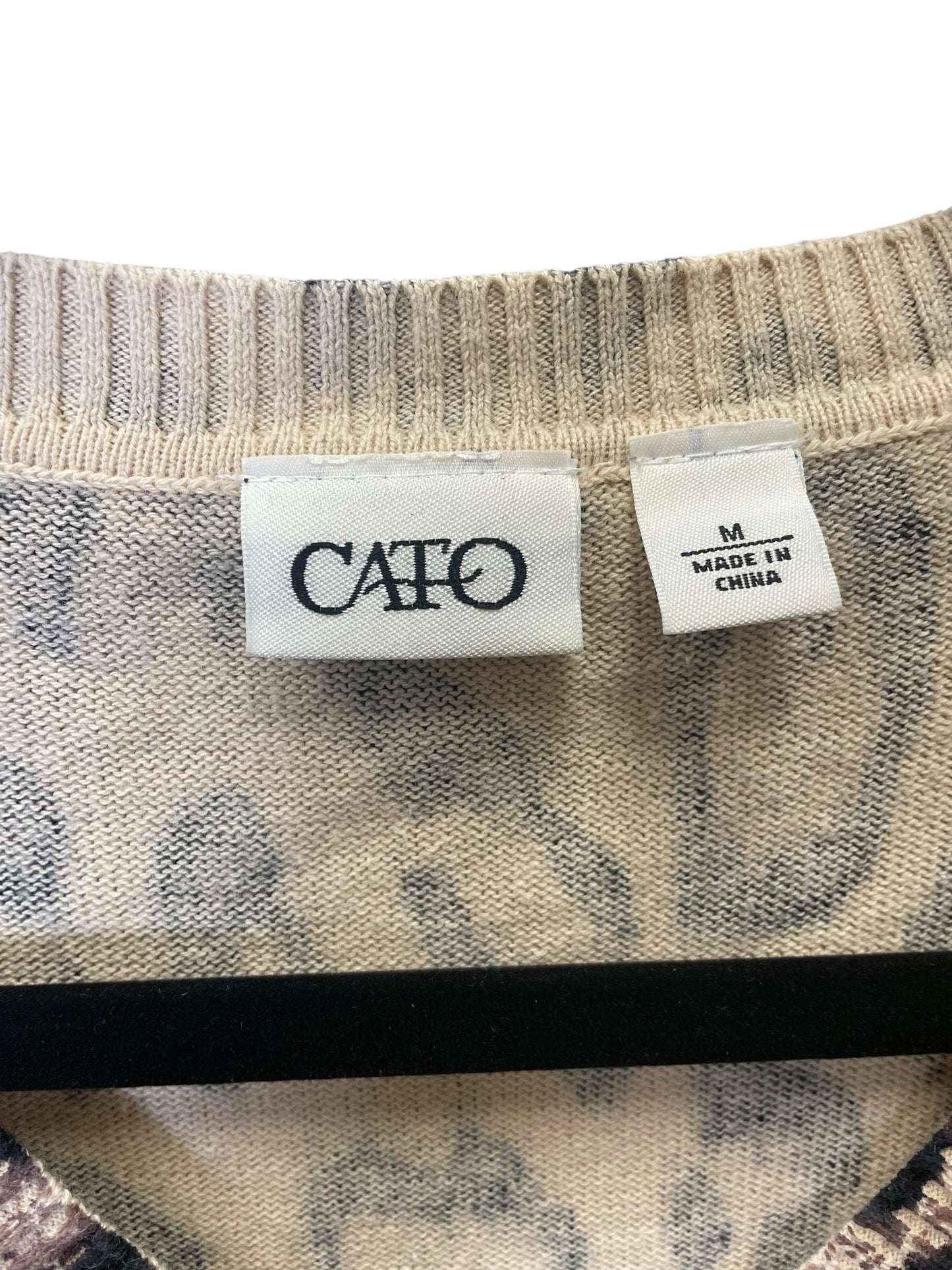 Sweatshirt Crewneck By Cato In Animal Print, Size: M