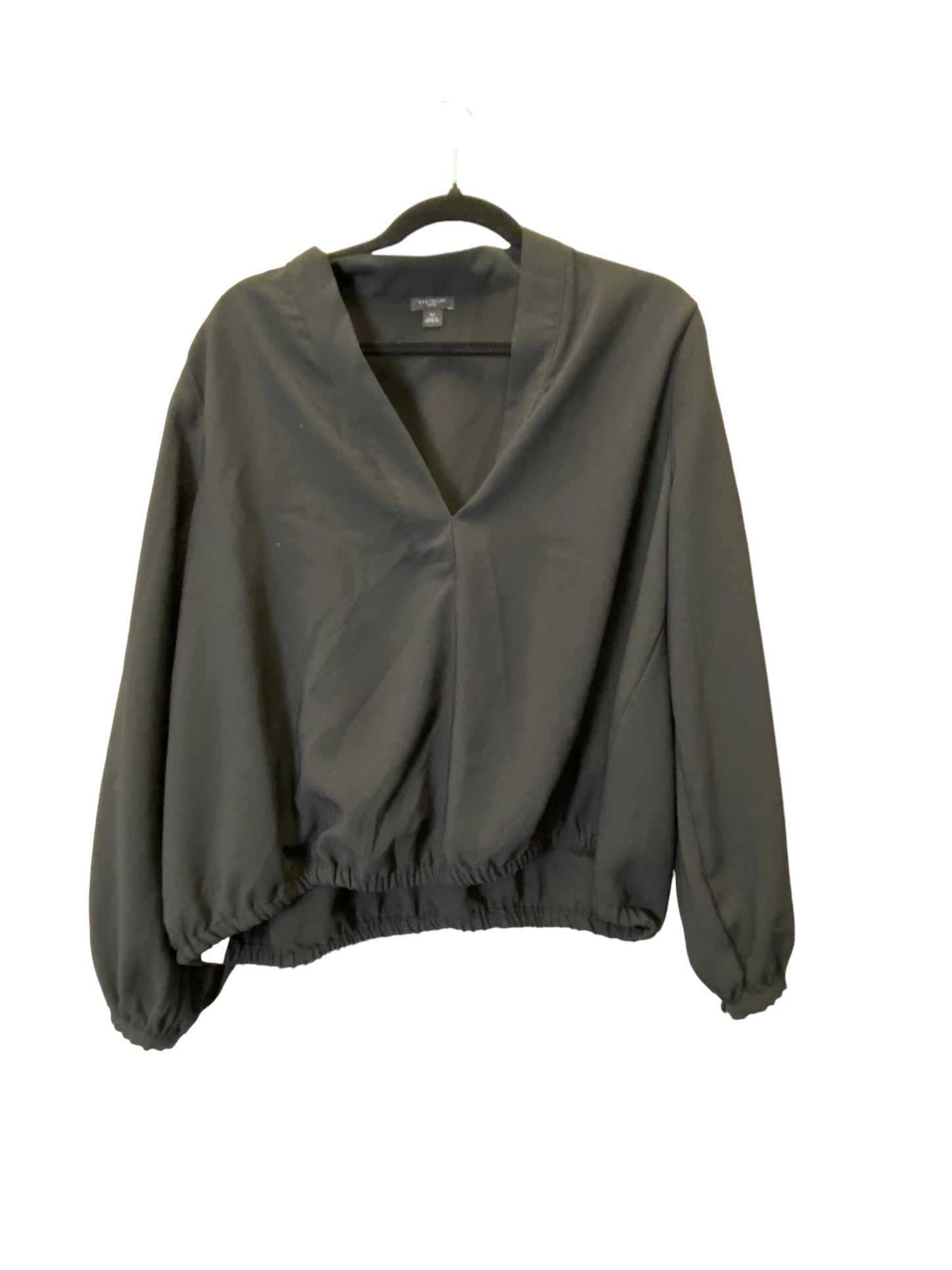 Top Long Sleeve By Ann Taylor In Black, Size: Xl