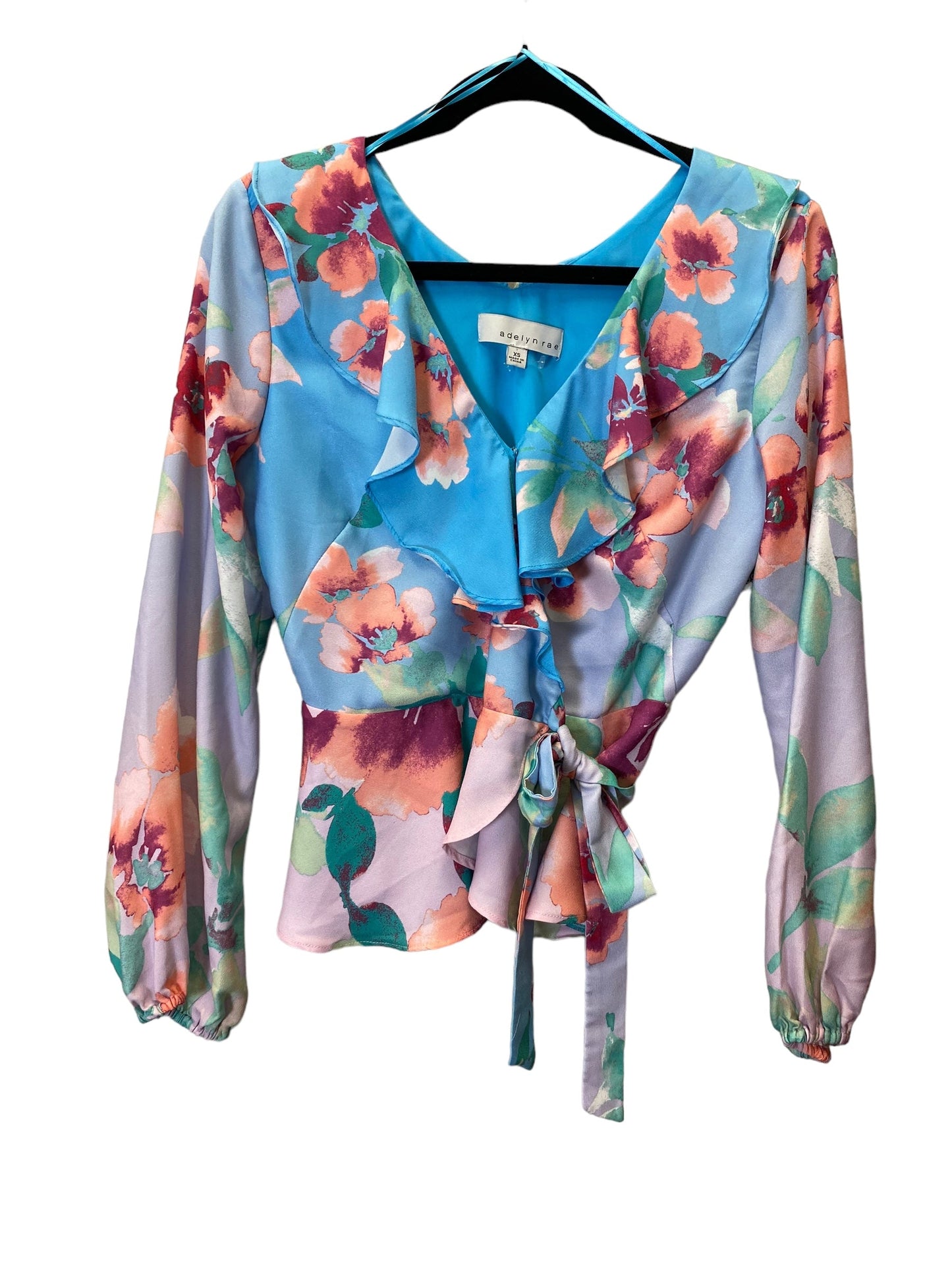 Blouse 3/4 Sleeve By Cmc In Floral Print, Size: Xs