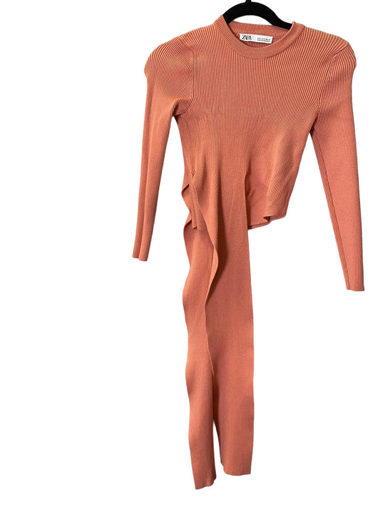 Top Long Sleeve By Zara In Pink, Size: M