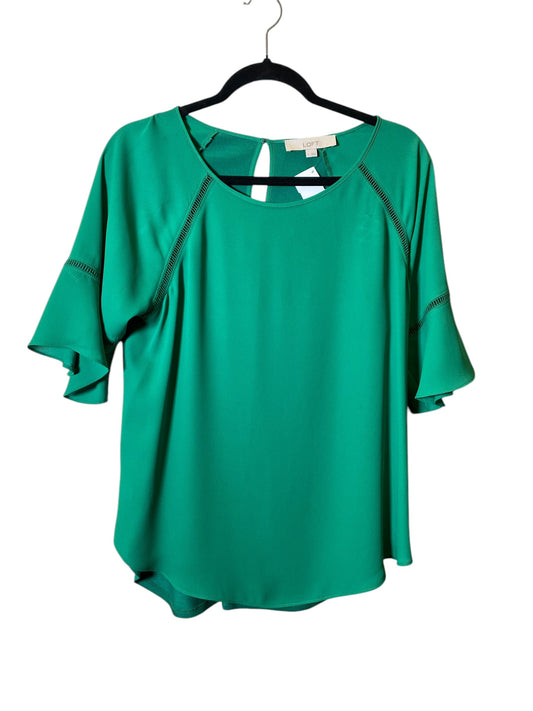 Top 3/4 Sleeve By Loft In Green, Size: S